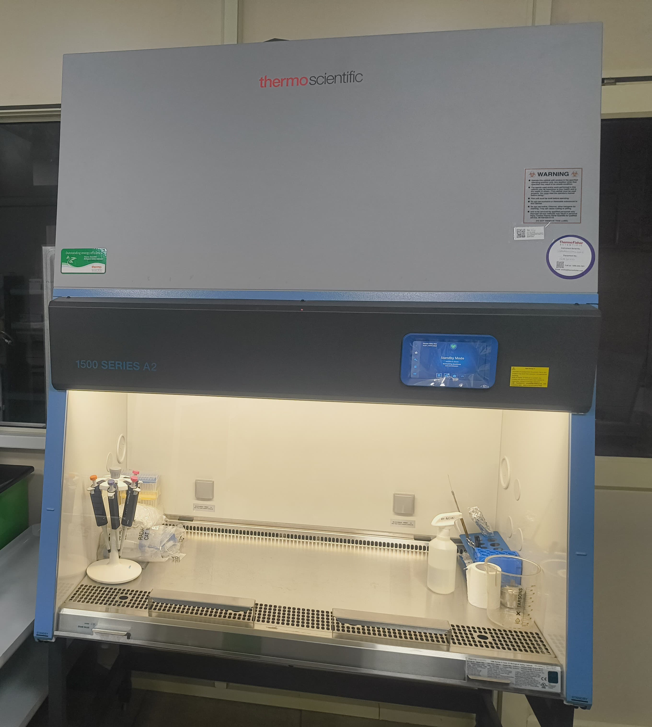  Thermo Scientific 1500 Series Biological Safety Cabinet.